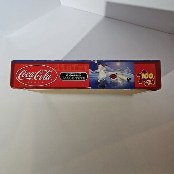 Coca Cola 100 Piece Jigsaw Puzzle  Polar Bears Spinning Bottle 2002 New - Picture 3 of 4
